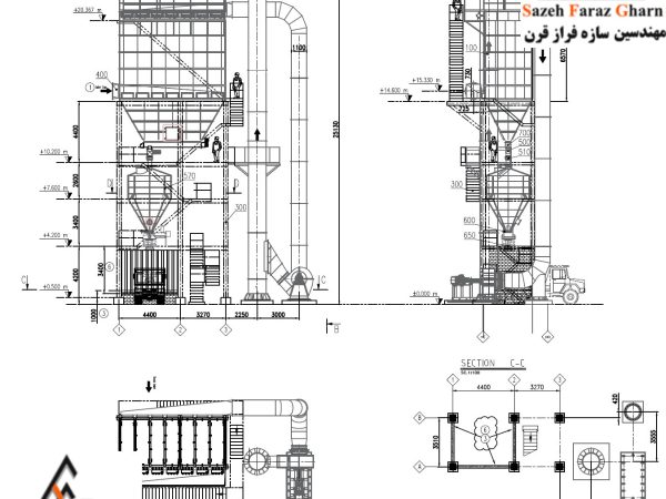 برج سازه غبارگیری کارخانه فولاد