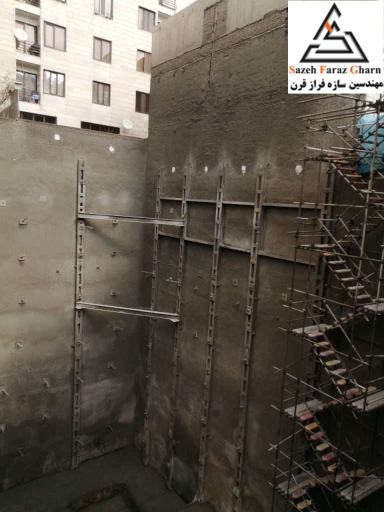 پایدارسازی گود با سیستم نیلینگ و انکراژ