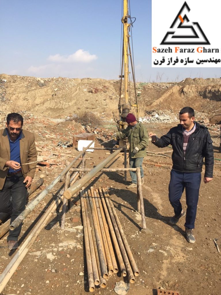مترکشی برای تعیین دقیق عمق نمونه و آزمایش نفوذ استاندارد