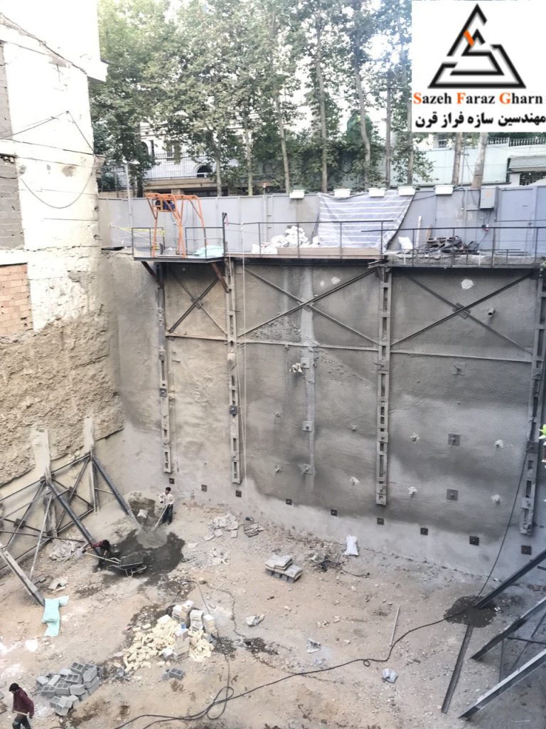 پایدارسازی گود مجاور خیابان با ترکیبی از انکراژ و نیلینگ